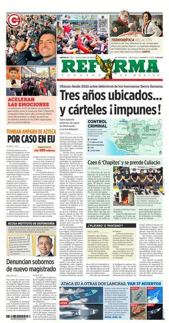 Reforma, edición del jueves 23 de octubre de 2025 Reforma, edición del jueves 23 de octubre de 2025