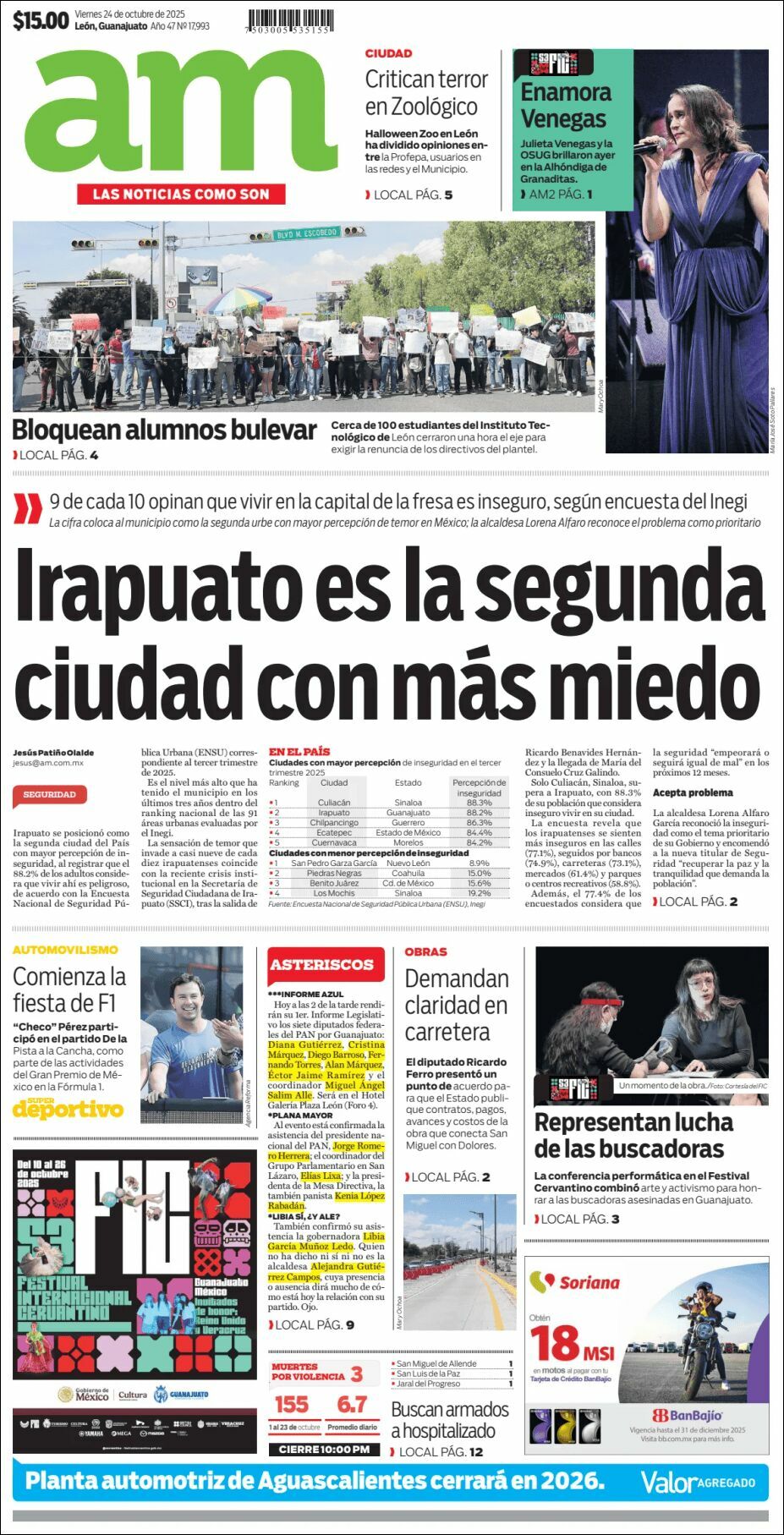 AM de León, edición del viernes 24 de octubre de 2025 AM de León, edición del viernes 24 de octubre de 2025