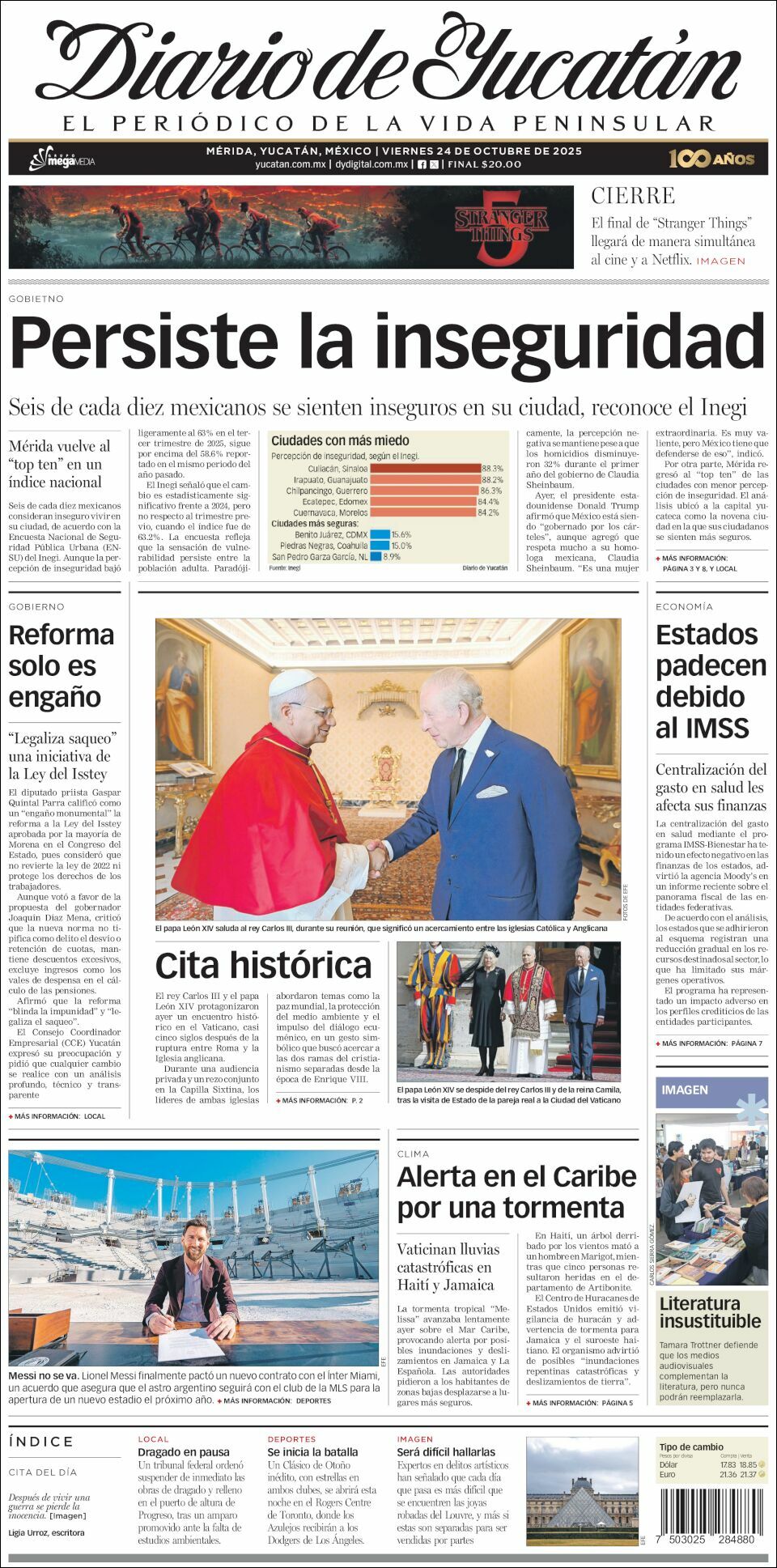 El Diario de Yucatán, edición del viernes 24 de octubre de 2025 El Diario de Yucatán, edición del viernes 24 de octubre de 2025