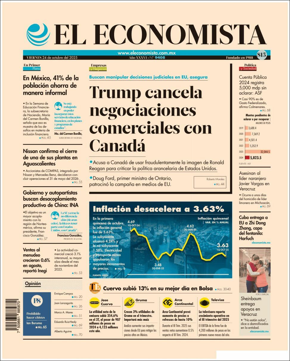 El Economista, edición del viernes 24 de octubre de 2025 El Economista, edición del viernes 24 de octubre de 2025