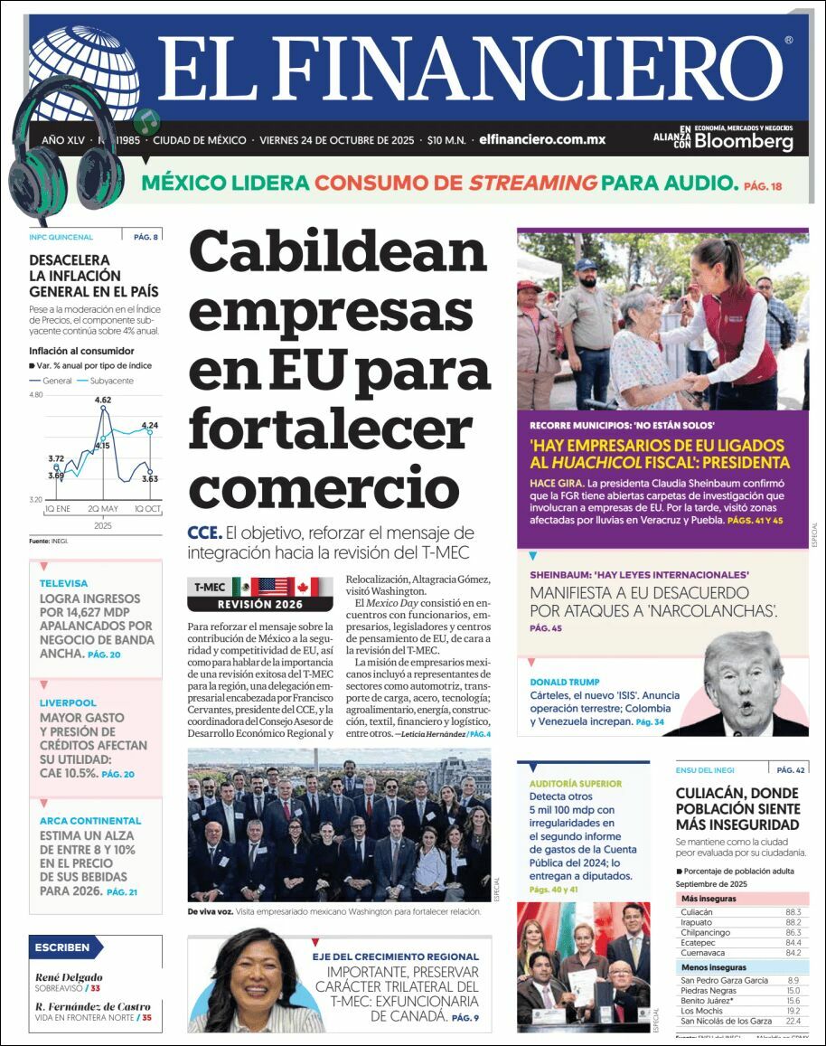 El Financiero, edición del viernes 24 de octubre de 2025 El Financiero, edición del viernes 24 de octubre de 2025