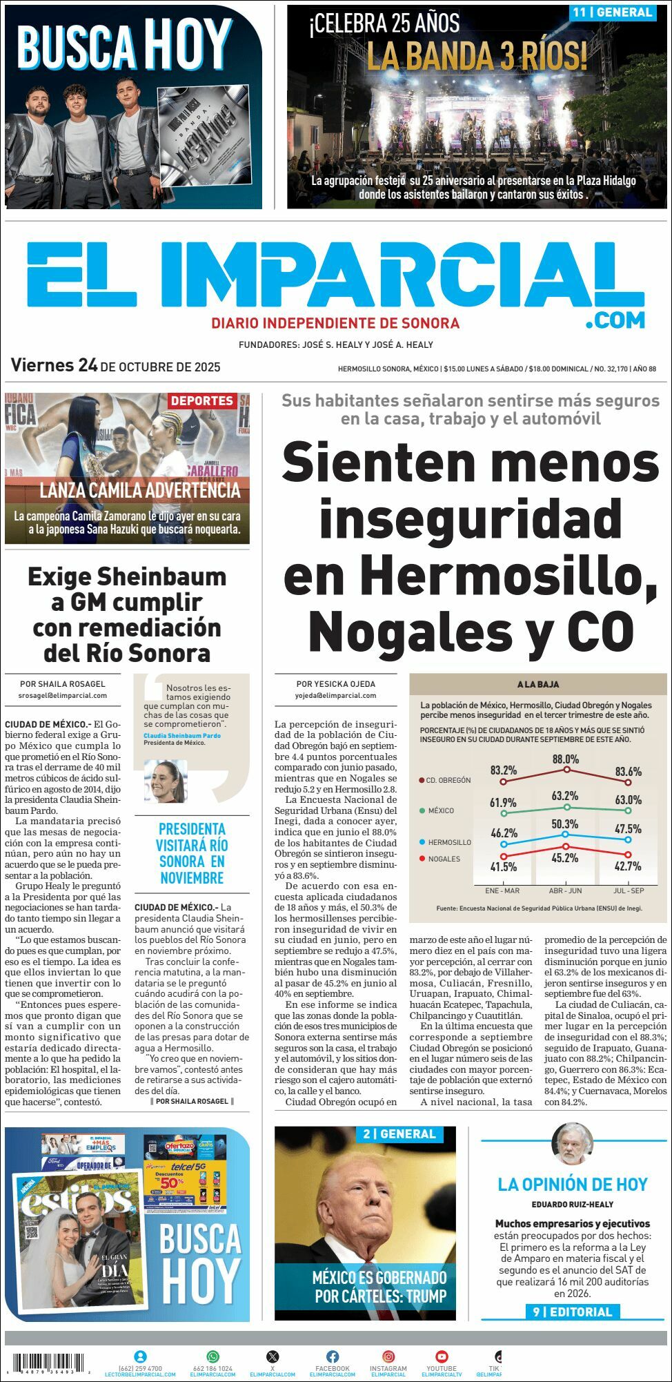 El Imparcial, edición del viernes 24 de octubre de 2025 El Imparcial, edición del viernes 24 de octubre de 2025