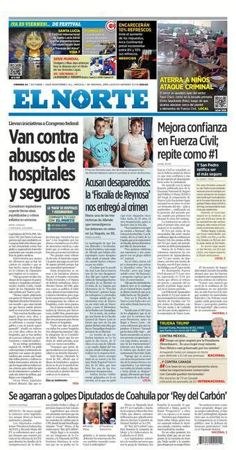 El Norte, edición del viernes 24 de octubre de 2025 El Norte, edición del viernes 24 de octubre de 2025