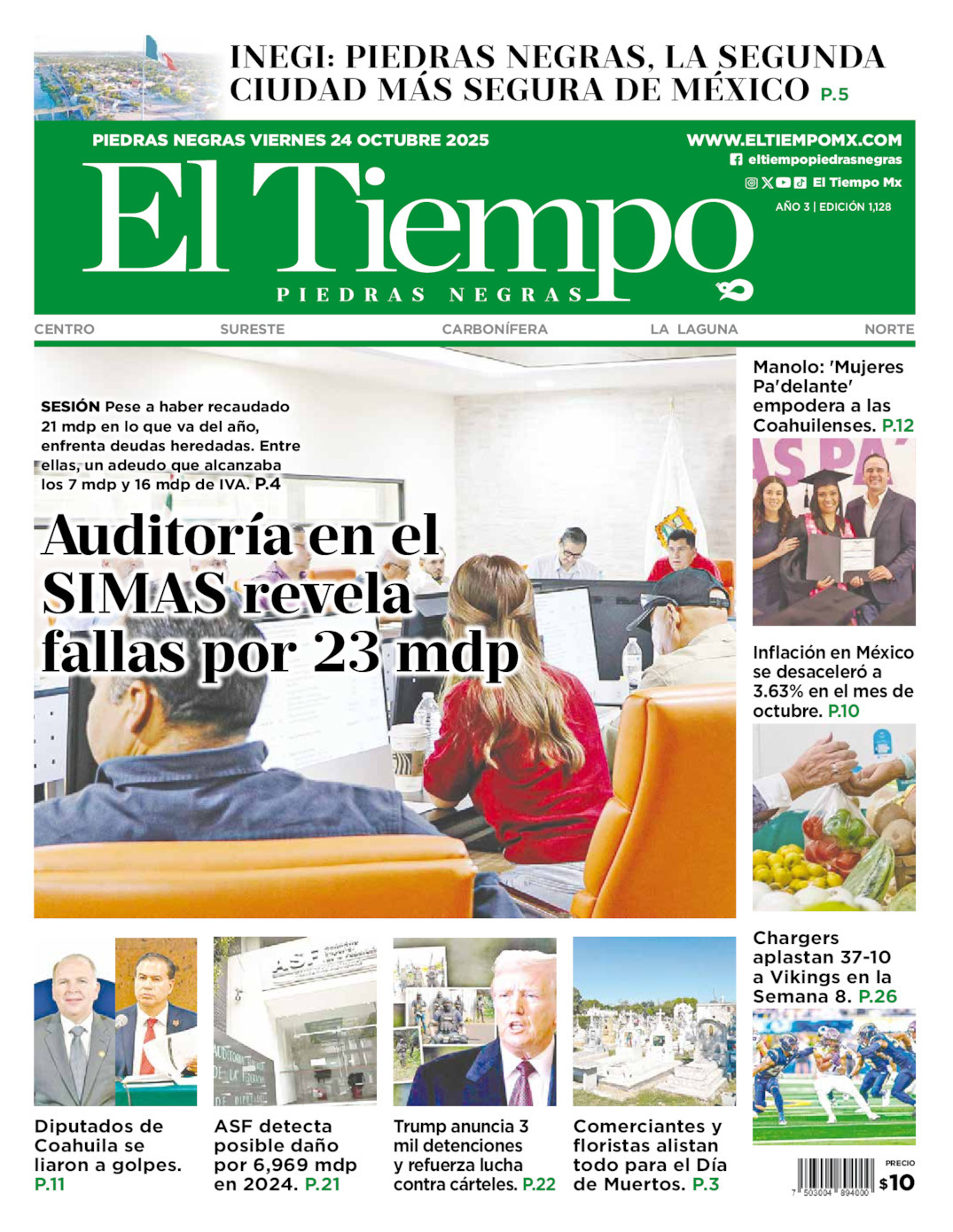 El Tiempo Piedras Negras, edición del viernes 24 de octubre de 2025 El Tiempo Piedras Negras, edición del viernes 24 de octubre de 2025