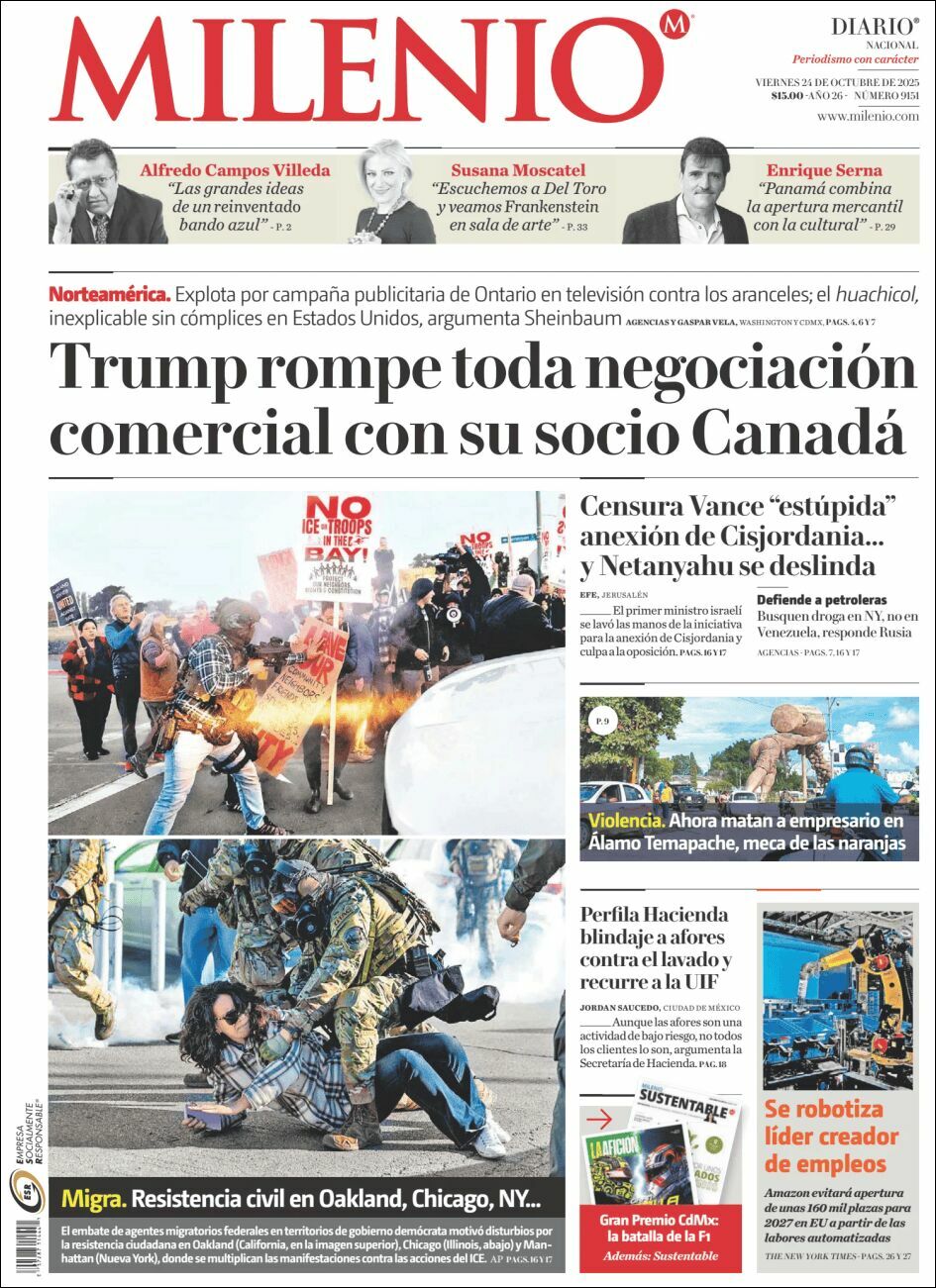 Milenio, edición del viernes 24 de octubre de 2025 Milenio, edición del viernes 24 de octubre de 2025