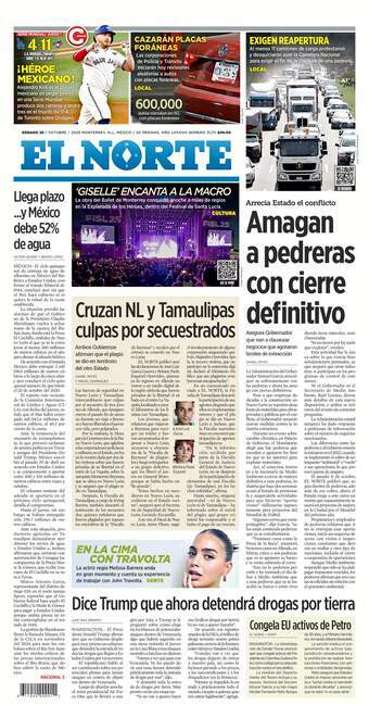 El Norte, edición del sábado 25 de octubre de 2025 El Norte, edición del sábado 25 de octubre de 2025