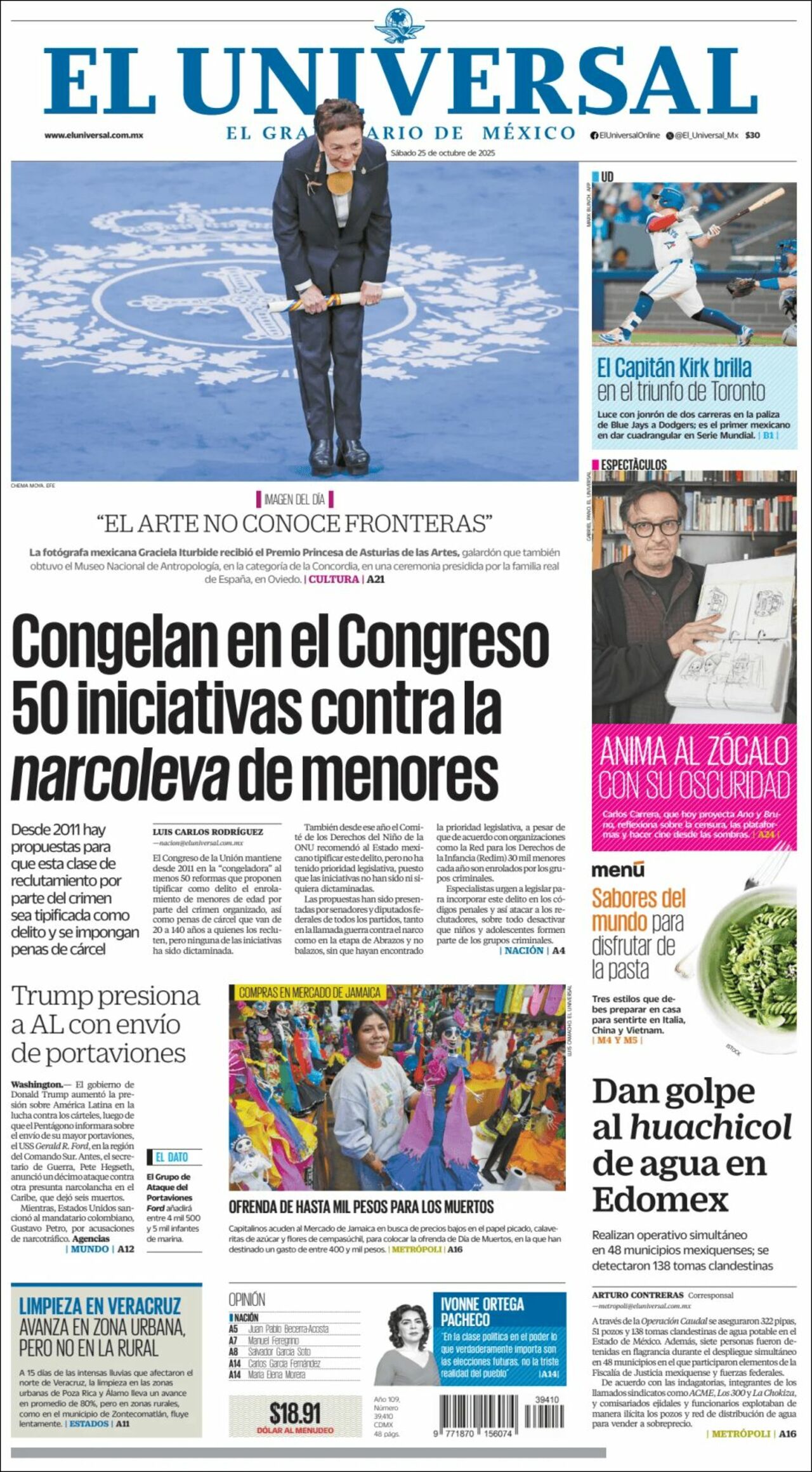 El Universal, edición del sábado 25 de octubre de 2025 El Universal, edición del sábado 25 de octubre de 2025