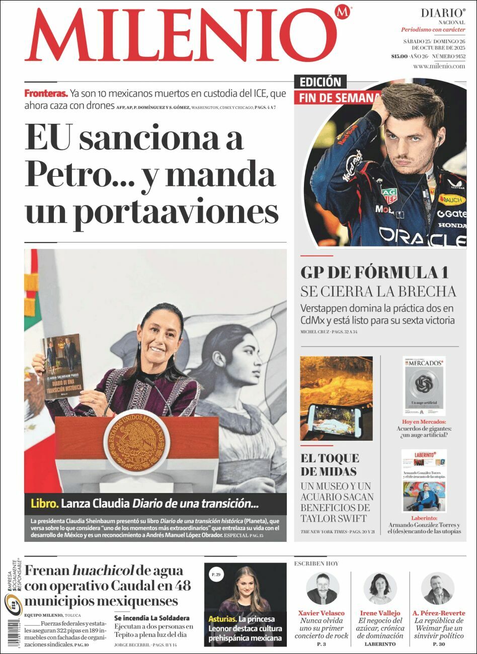Milenio, edición del sábado 25 de octubre de 2025 Milenio, edición del sábado 25 de octubre de 2025