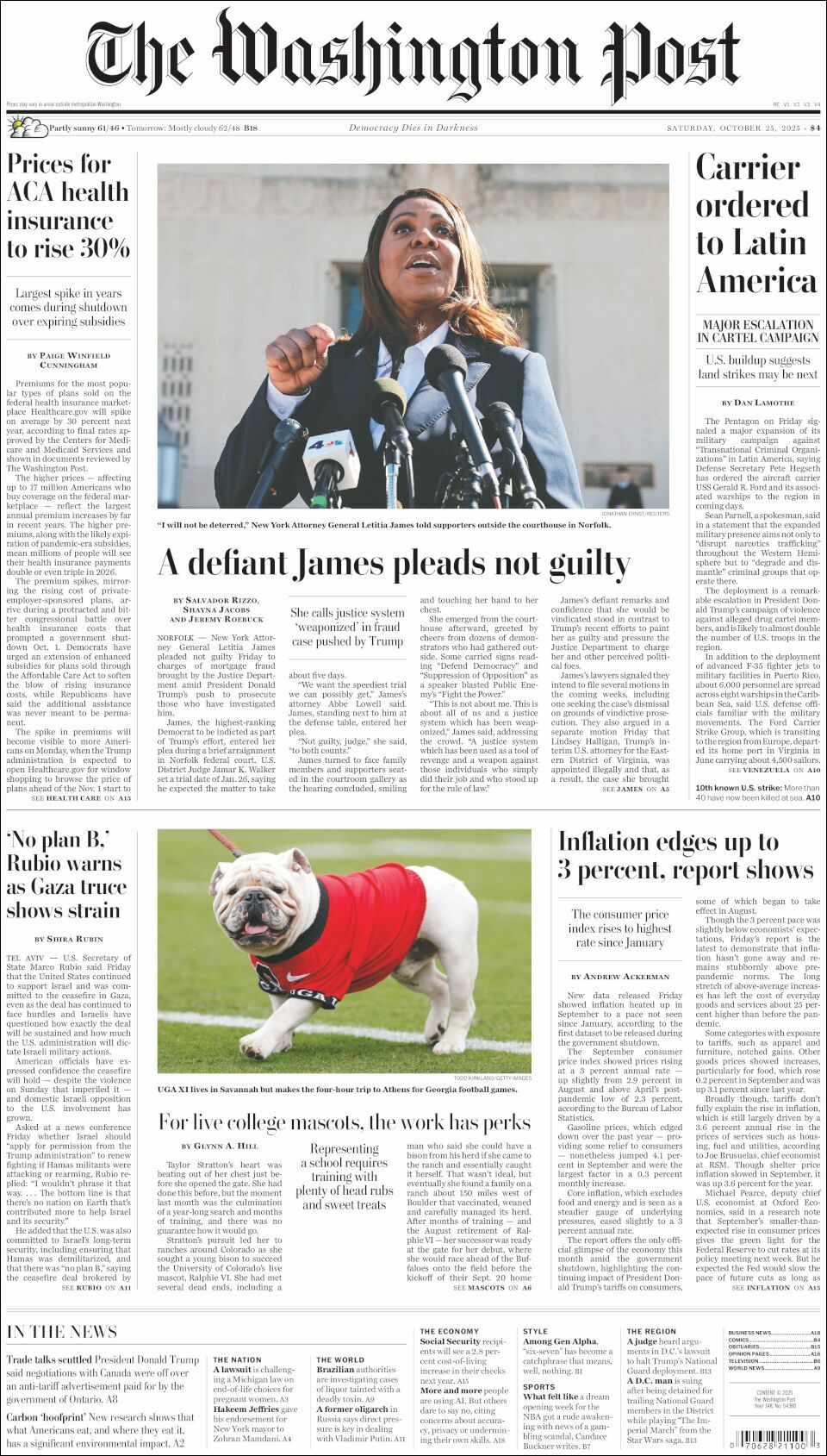 The Washington Post, edición del sábado 25 de octubre de 2025 The Washington Post, edición del sábado 25 de octubre de 2025