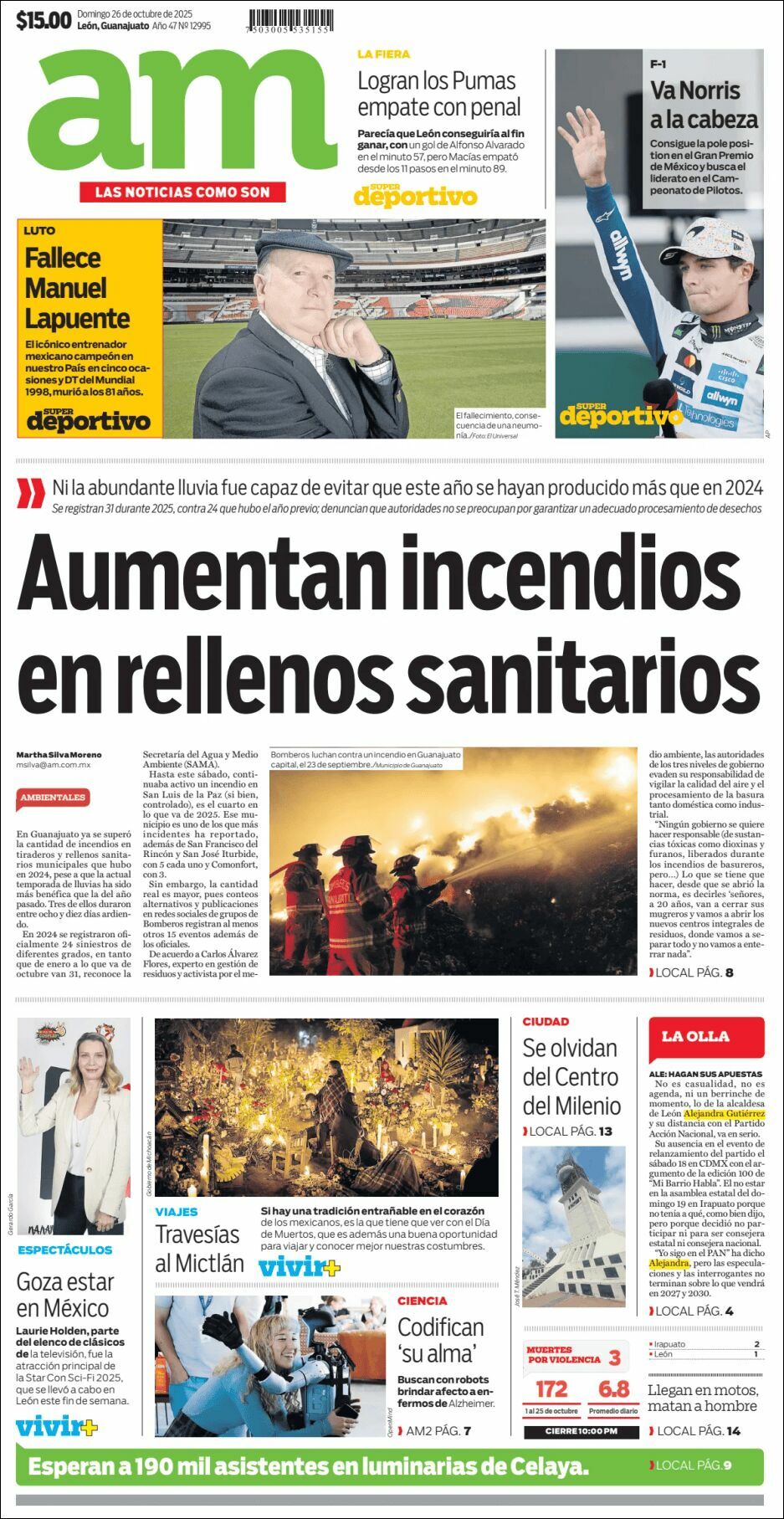 AM de León, edición del domingo 26 de octubre de 2025 AM de León, edición del domingo 26 de octubre de 2025
