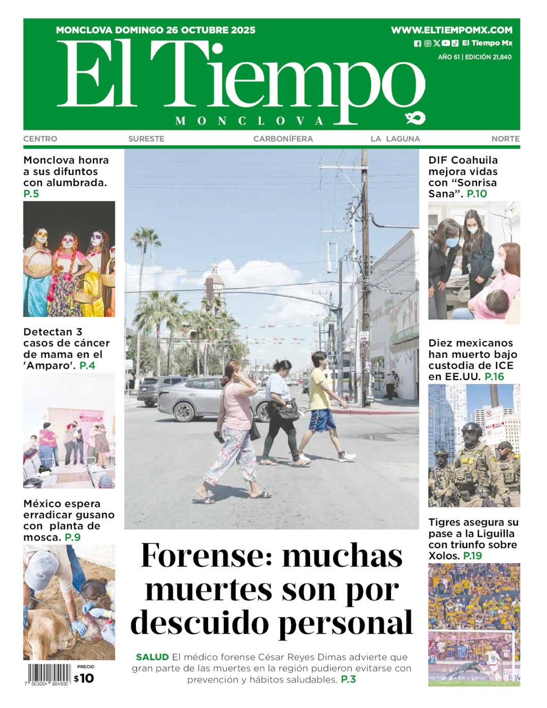 El Tiempo Monclova, edición del domingo 26 de octubre de 2025 El Tiempo Monclova, edición del domingo 26 de octubre de 2025