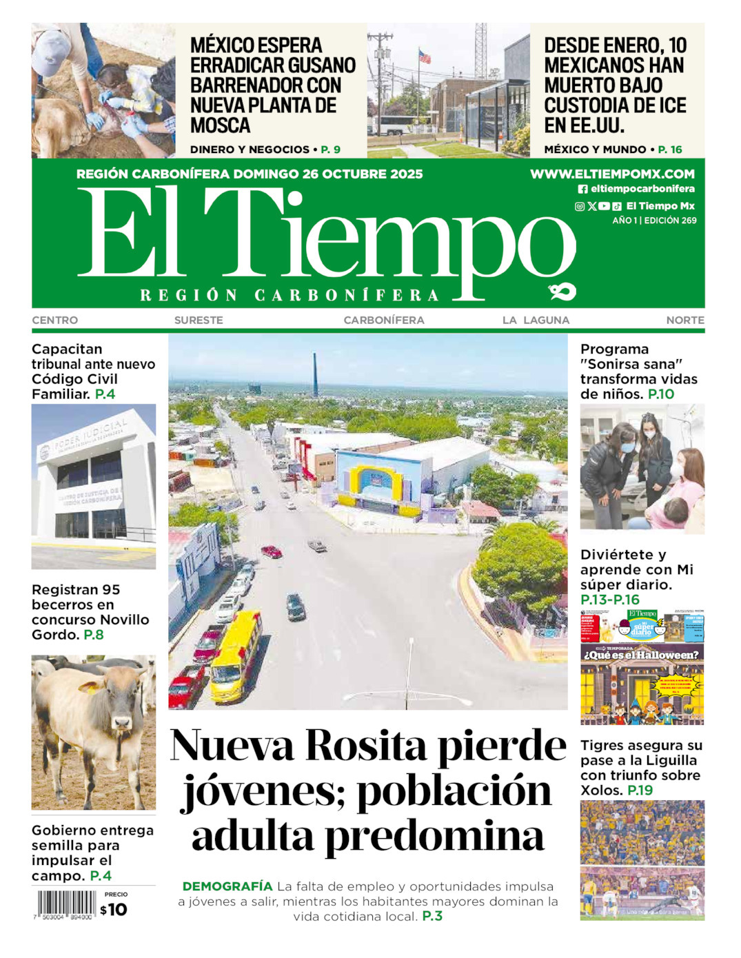 El Tiempo Región Carbonífera, edición del domingo 26 de octubre de 2025 El Tiempo Región Carbonífera, edición del domingo 26 de octubre de 2025