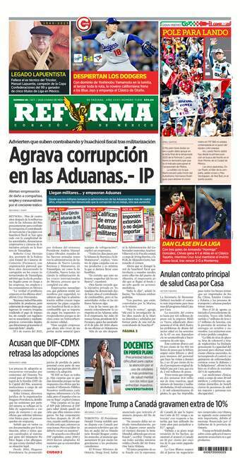 Reforma, edición del domingo 26 de octubre de 2025 Reforma, edición del domingo 26 de octubre de 2025