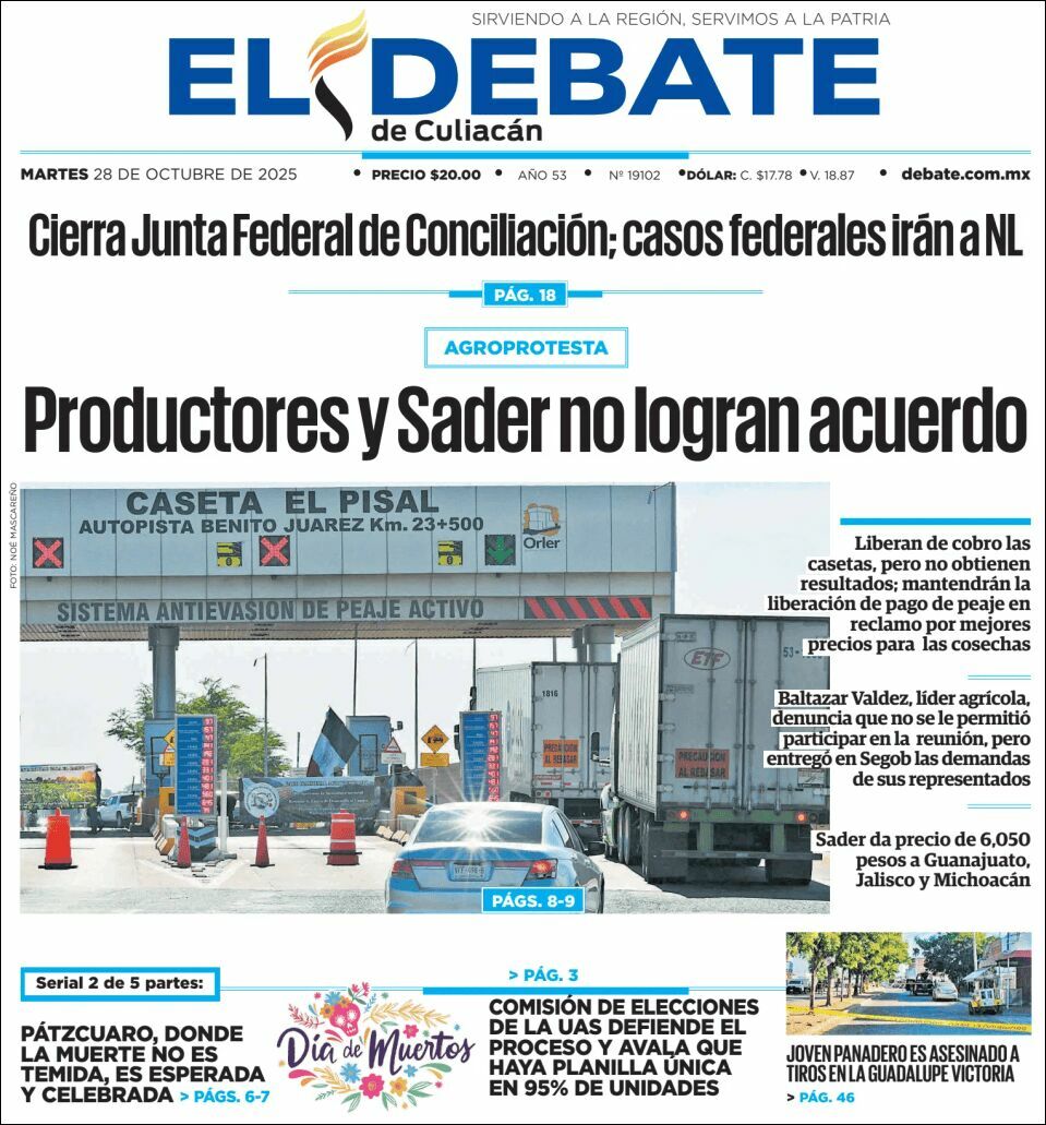 El Debate Culiacán, edición del martes 28 de octubre de 2025 El Debate Culiacán, edición del martes 28 de octubre de 2025