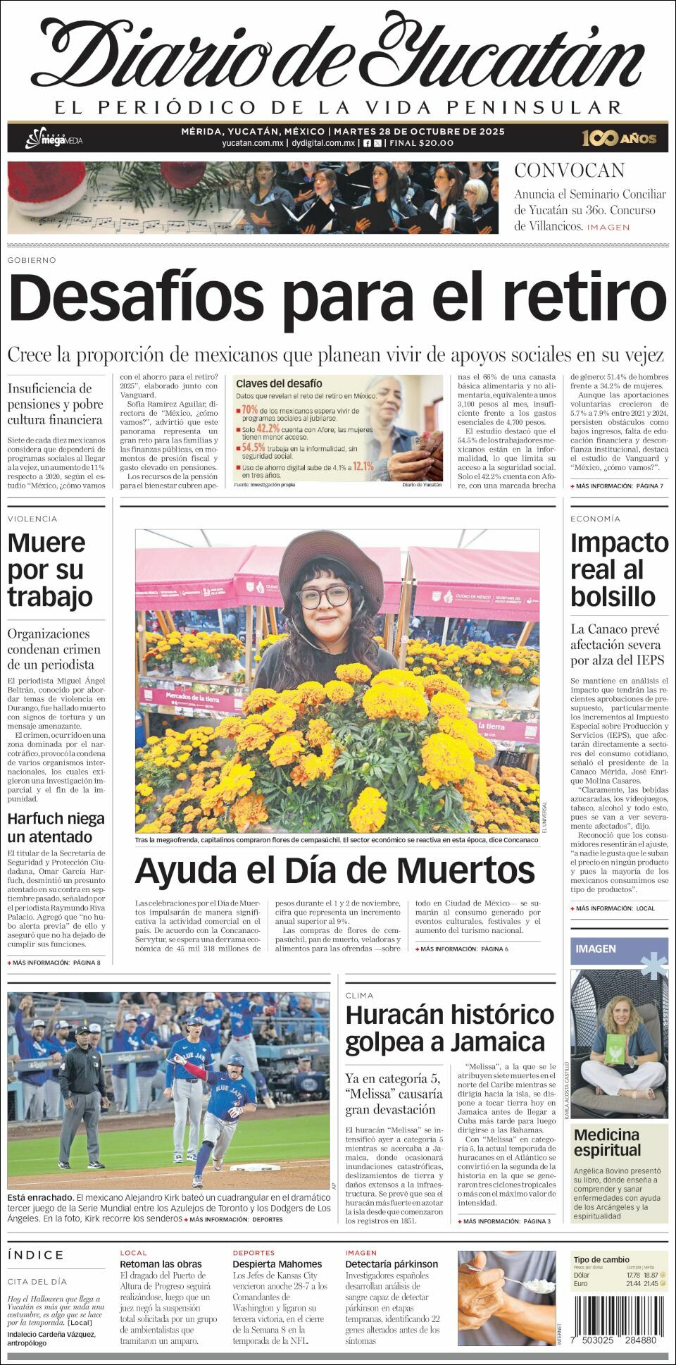 El Diario de Yucatán, edición del martes 28 de octubre de 2025 El Diario de Yucatán, edición del martes 28 de octubre de 2025