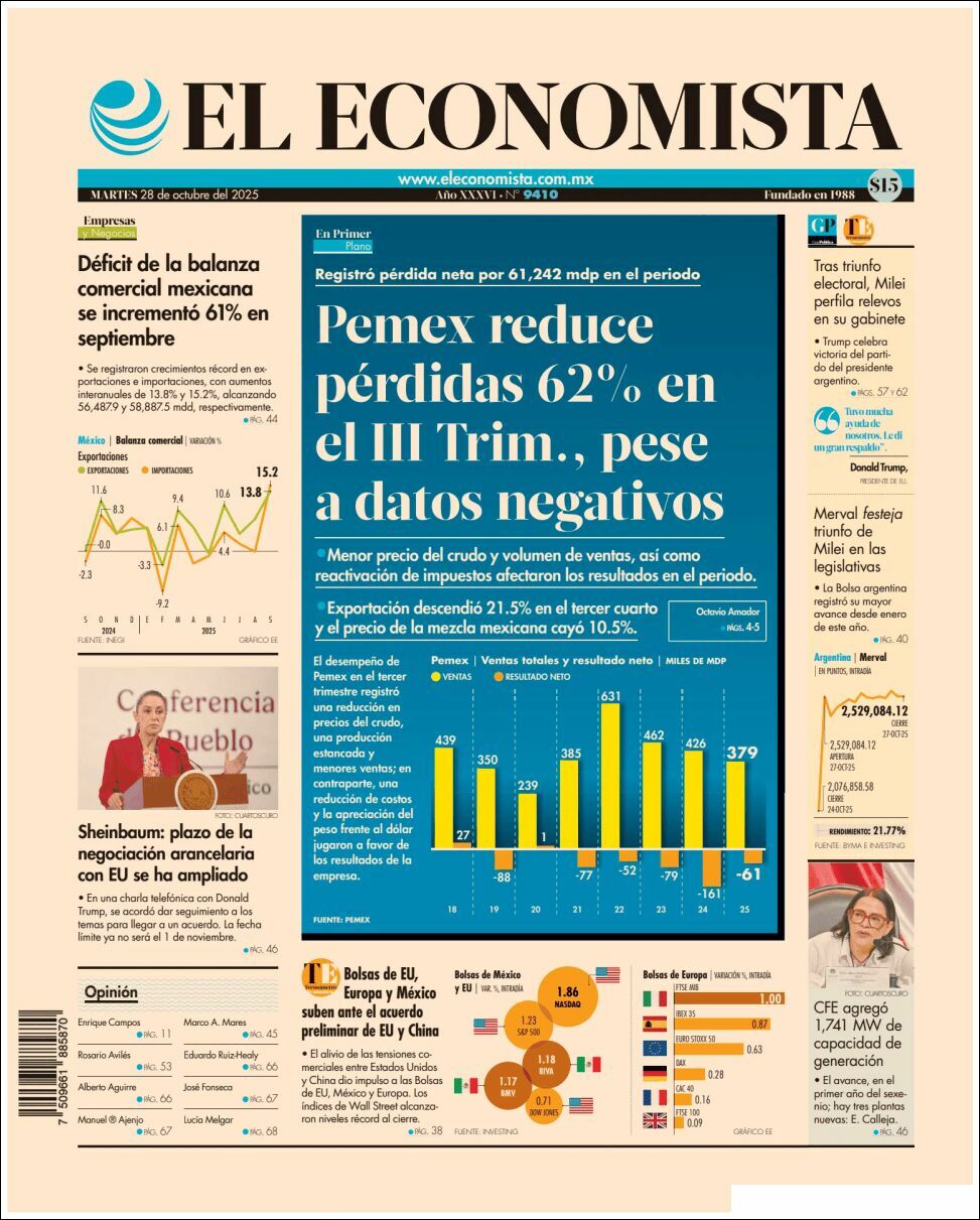El Economista, edición del martes 28 de octubre de 2025 El Economista, edición del martes 28 de octubre de 2025