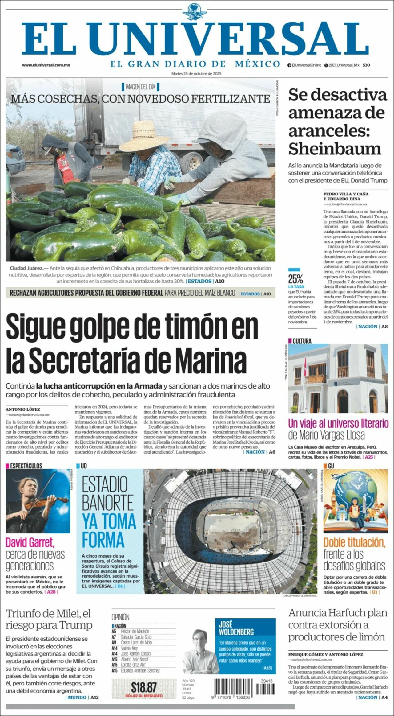 El Universal, edición del martes 28 de octubre de 2025 El Universal, edición del martes 28 de octubre de 2025