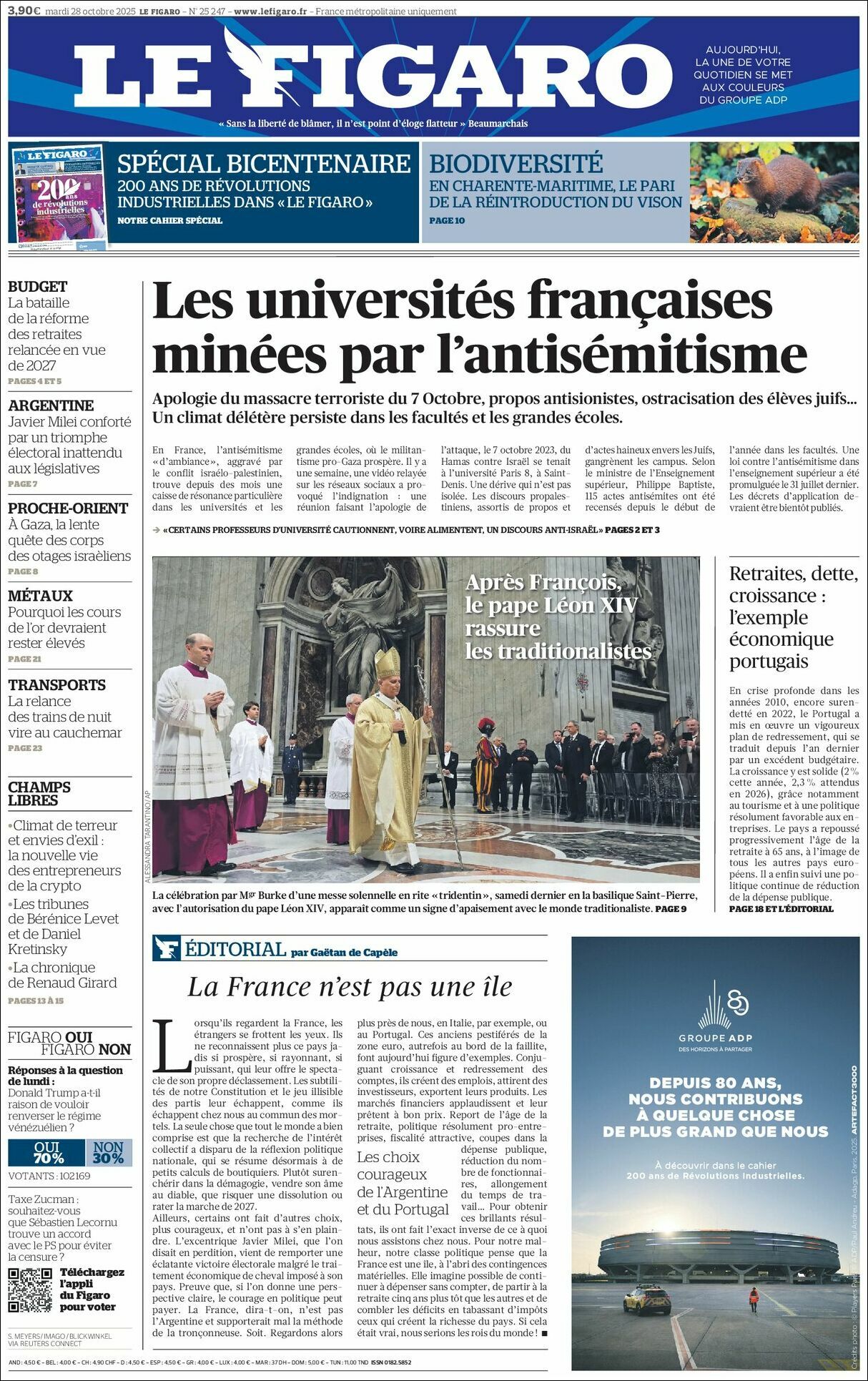 Le Figaro, edición del martes 28 de octubre de 2025 Le Figaro, edición del martes 28 de octubre de 2025
