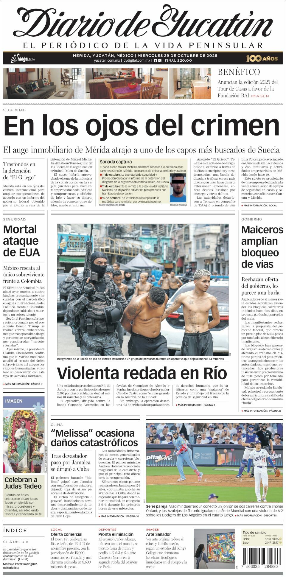 El Diario de Yucatán, edición del miércoles 29 de octubre de 2025 El Diario de Yucatán, edición del miércoles 29 de octubre de 2025