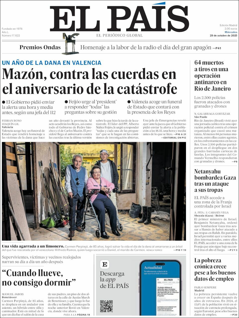 El País, edición del miércoles 29 de octubre de 2025 El País, edición del miércoles 29 de octubre de 2025