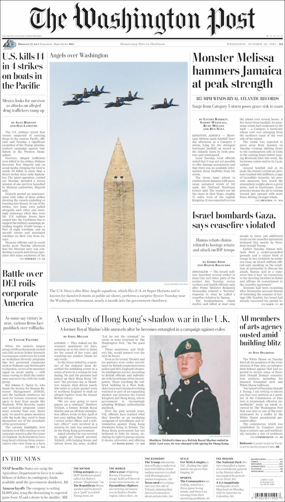 The Washington Post, edición del miércoles 29 de octubre de 2025 The Washington Post, edición del miércoles 29 de octubre de 2025