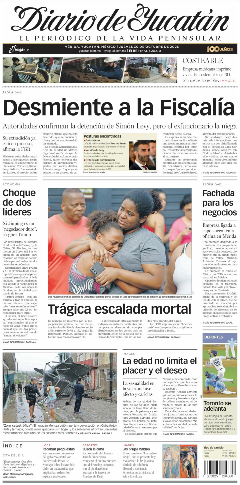 El Diario de Yucatán, edición del jueves 30 de octubre de 2025 El Diario de Yucatán, edición del jueves 30 de octubre de 2025