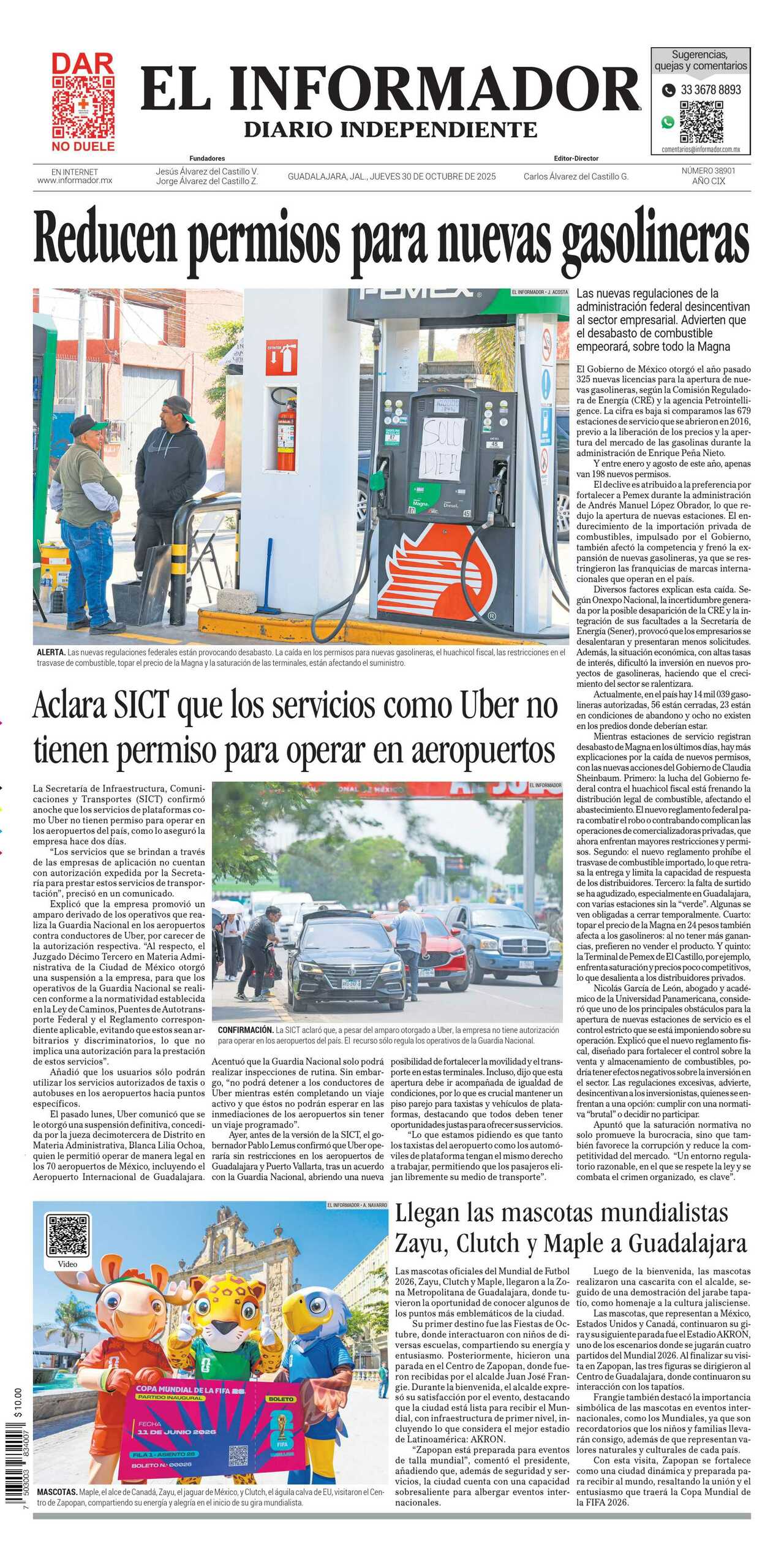 El Informador, edición del jueves 30 de octubre de 2025 El Informador, edición del jueves 30 de octubre de 2025