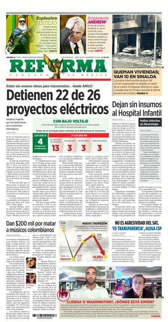 Reforma, edición del viernes 31 de octubre de 2025