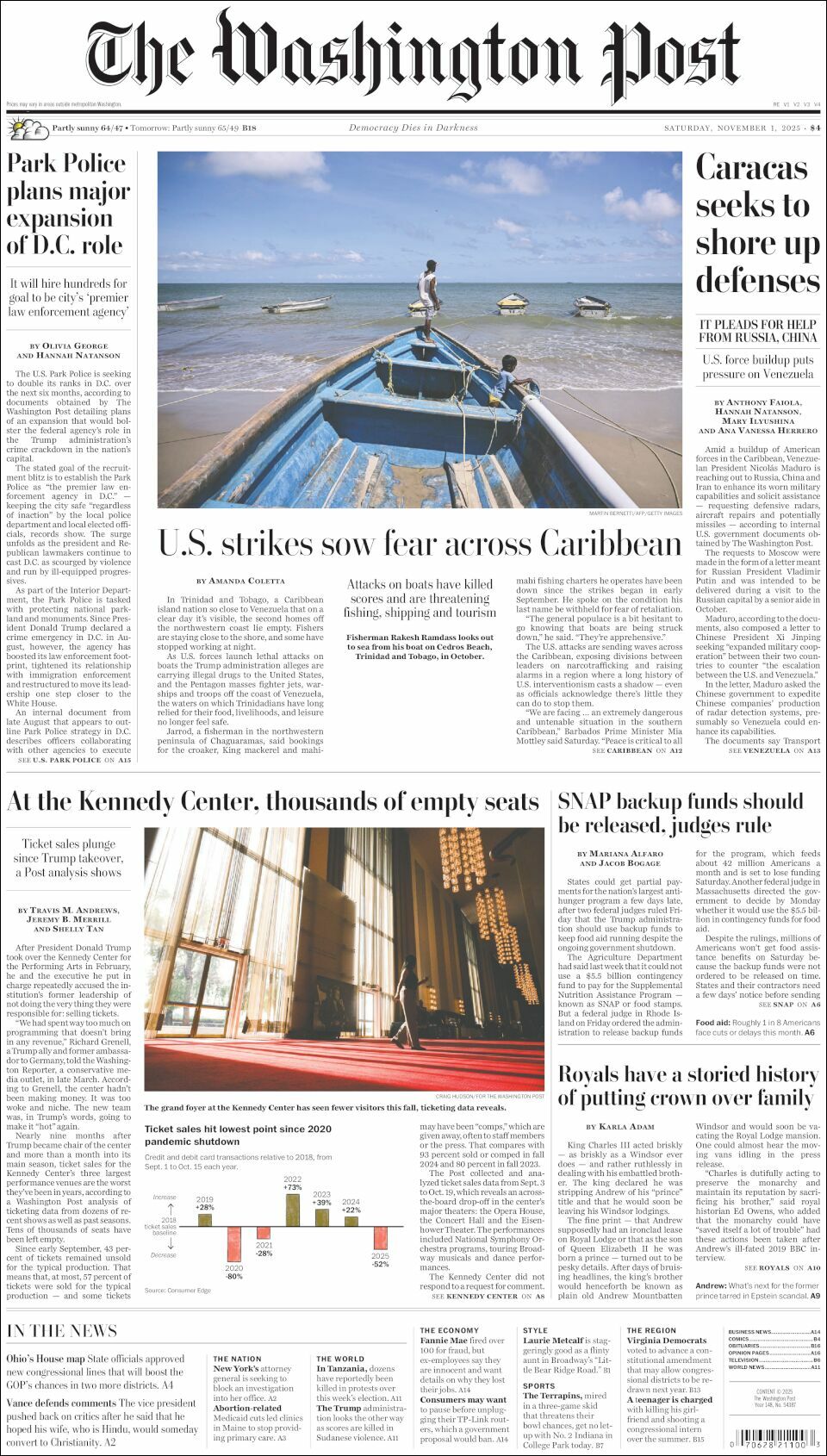 The Washington Post, edición del sábado 01 de noviembre de 2025 The Washington Post, edición del sábado 01 de noviembre de 2025