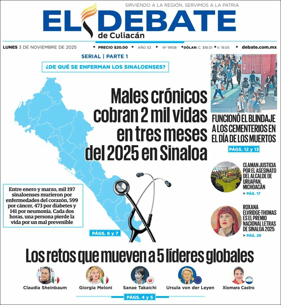 El Debate Culiacán, edición del lunes 03 de noviembre de 2025