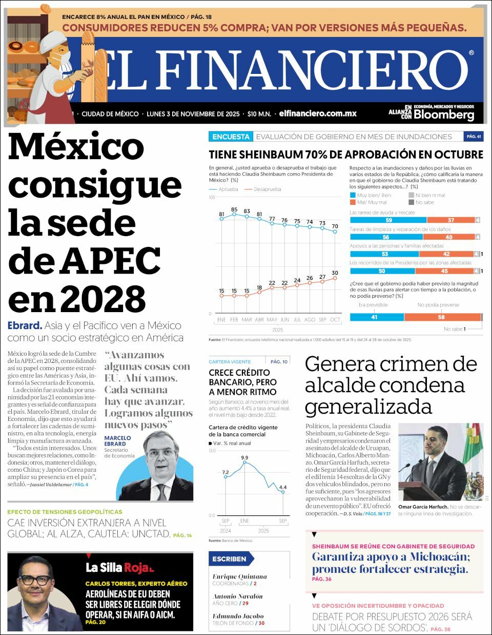 El Financiero, edición del lunes 03 de noviembre de 2025