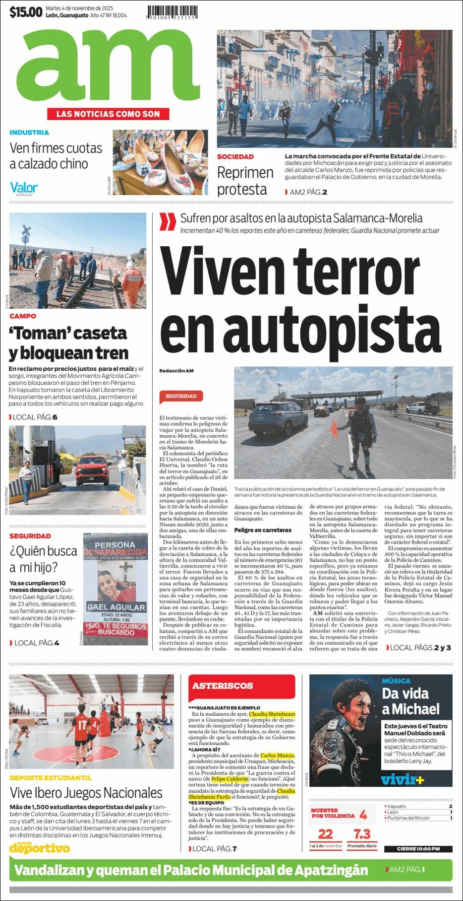 AM de León, edición del martes 04 de noviembre de 2025