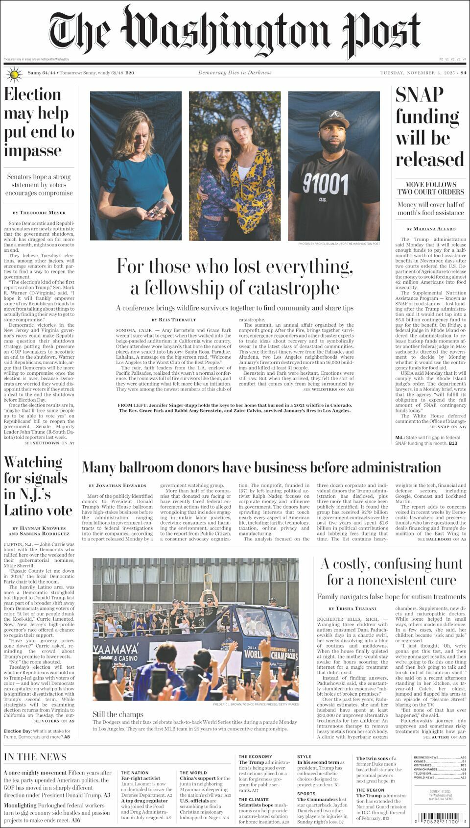 The Washington Post, edición del martes 04 de noviembre de 2025