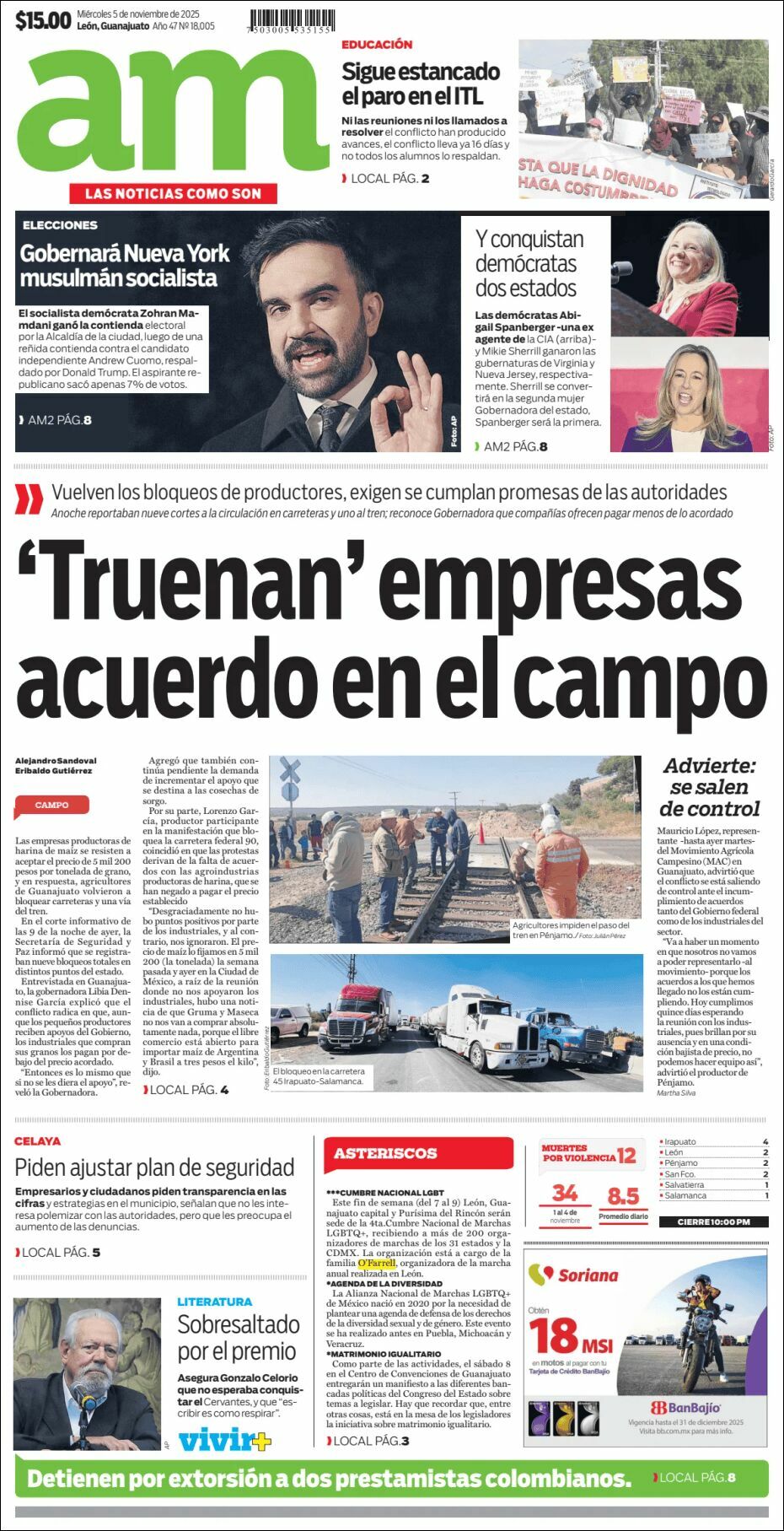 AM de León, edición del miércoles 05 de noviembre de 2025