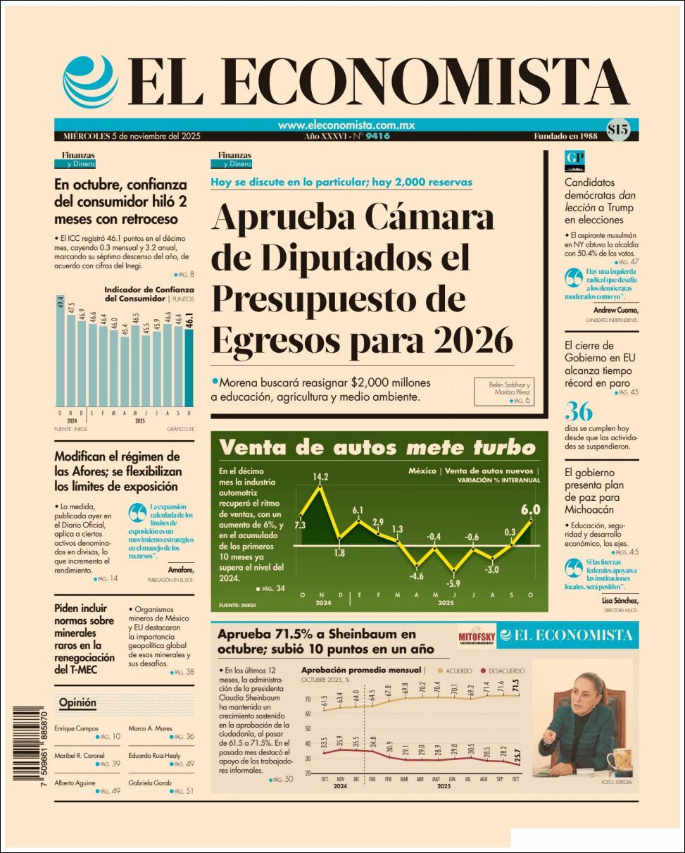 El Economista, edición del miércoles 05 de noviembre de 2025