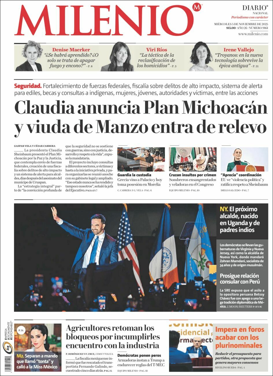 Milenio, edición del miércoles 05 de noviembre de 2025