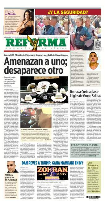 Reforma, edición del miércoles 05 de noviembre de 2025