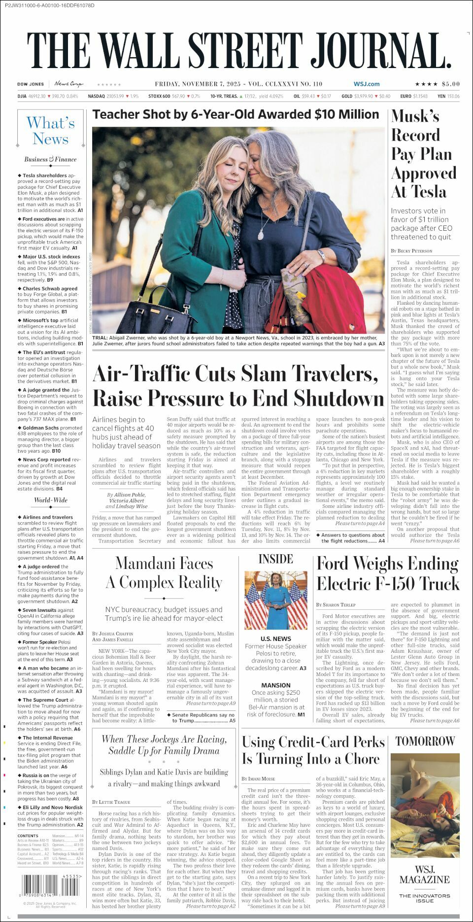The Wall Street Journal, edición del viernes 07 de noviembre de 2025