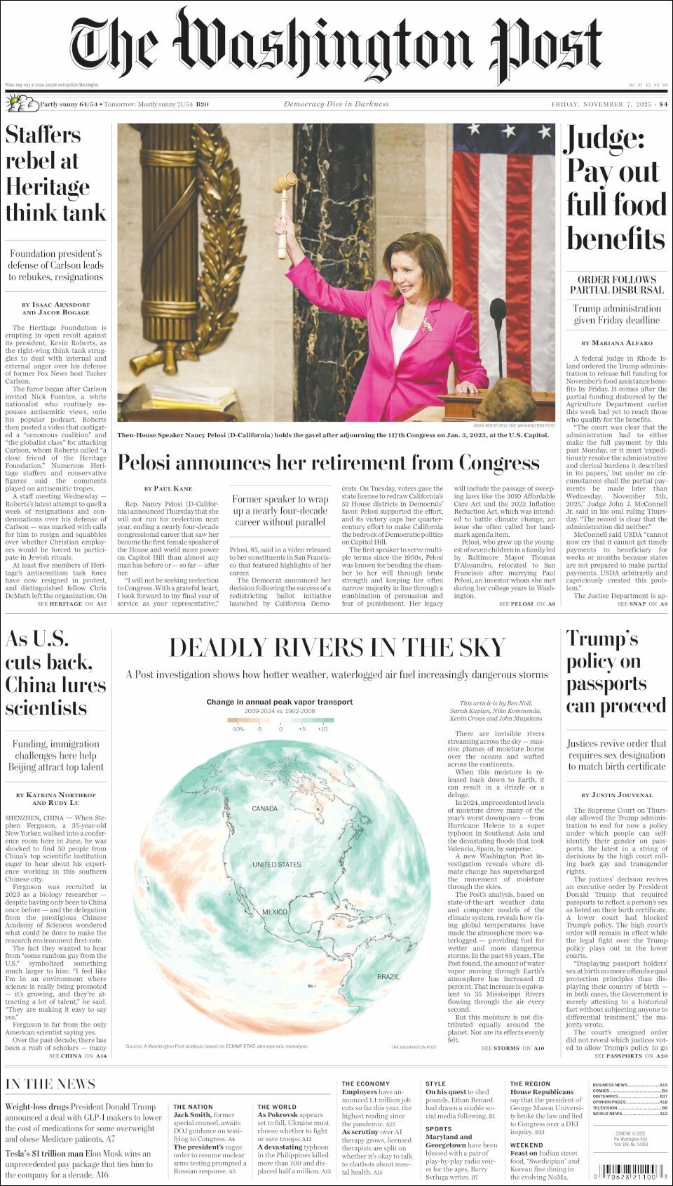 The Washington Post, edición del viernes 07 de noviembre de 2025