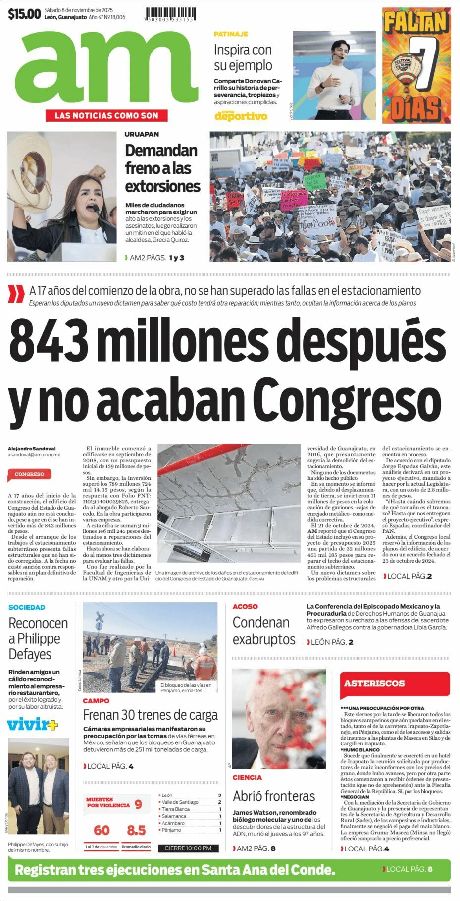 AM de León, edición del sábado 08 de noviembre de 2025