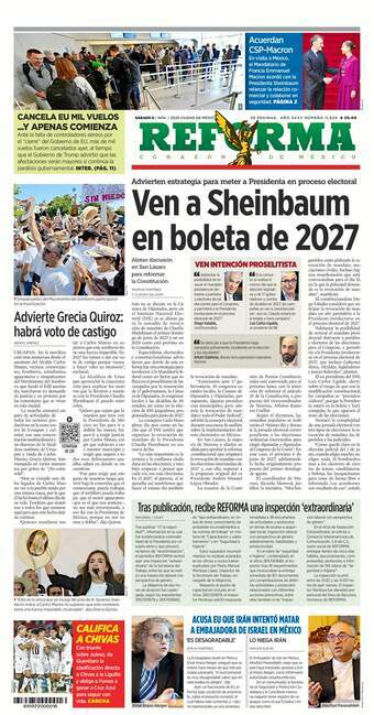 Reforma, edición del sábado 08 de noviembre de 2025