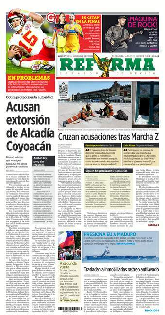 Reforma, edición del lunes 17 de noviembre de 2025