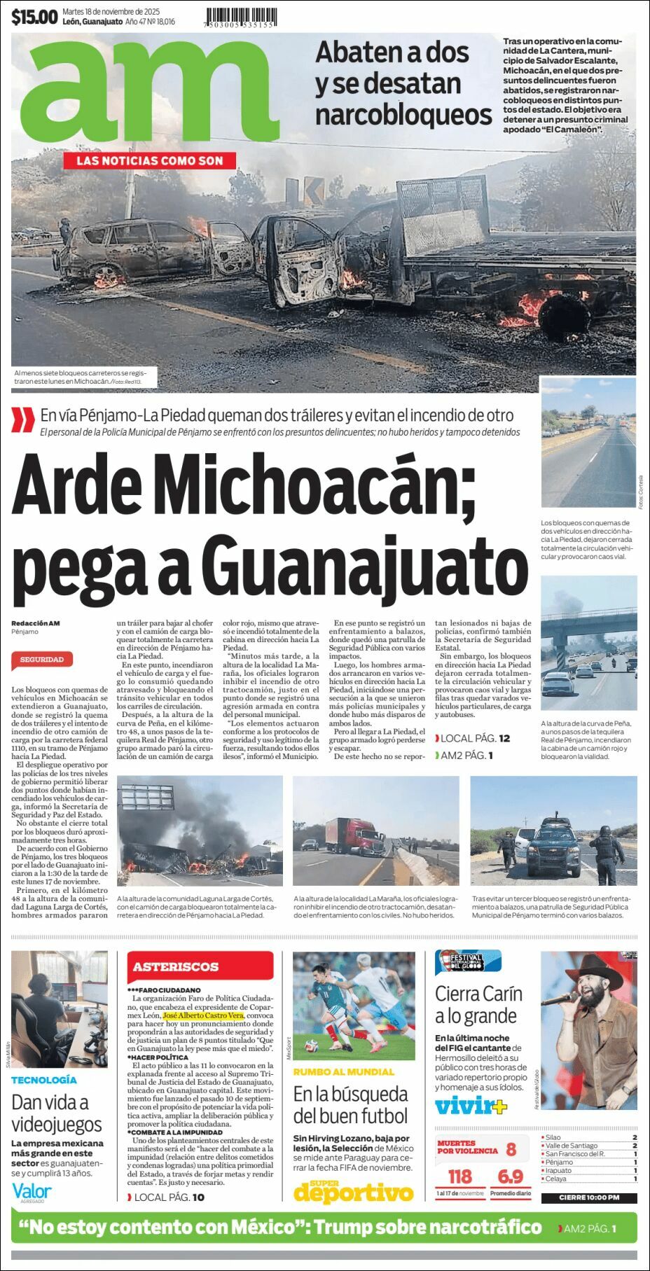 AM de León, edición del martes 18 de noviembre de 2025