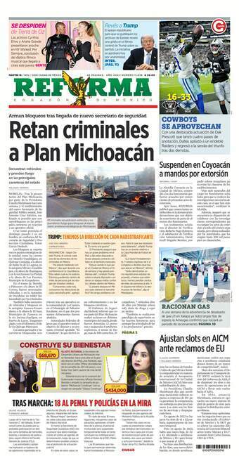 Reforma, edición del martes 18 de noviembre de 2025