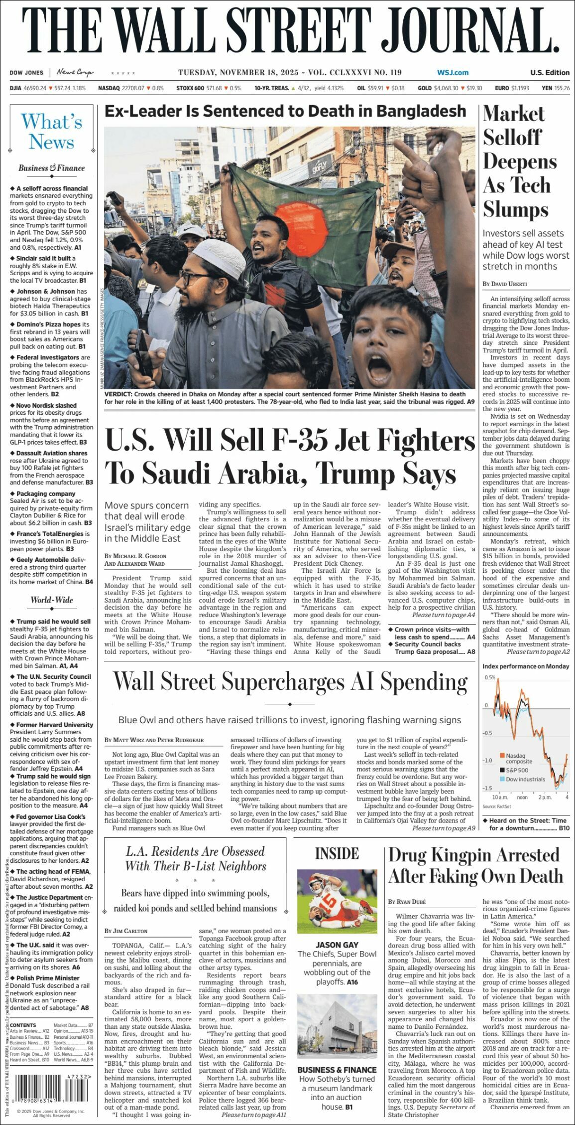The Wall Street Journal, edición del martes 18 de noviembre de 2025