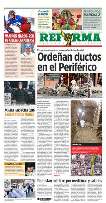 Reforma, edición del jueves 20 de noviembre de 2025