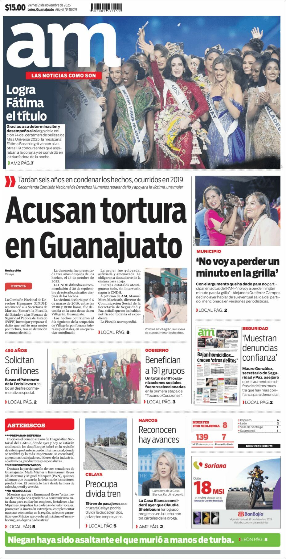 AM de León, edición del viernes 21 de noviembre de 2025