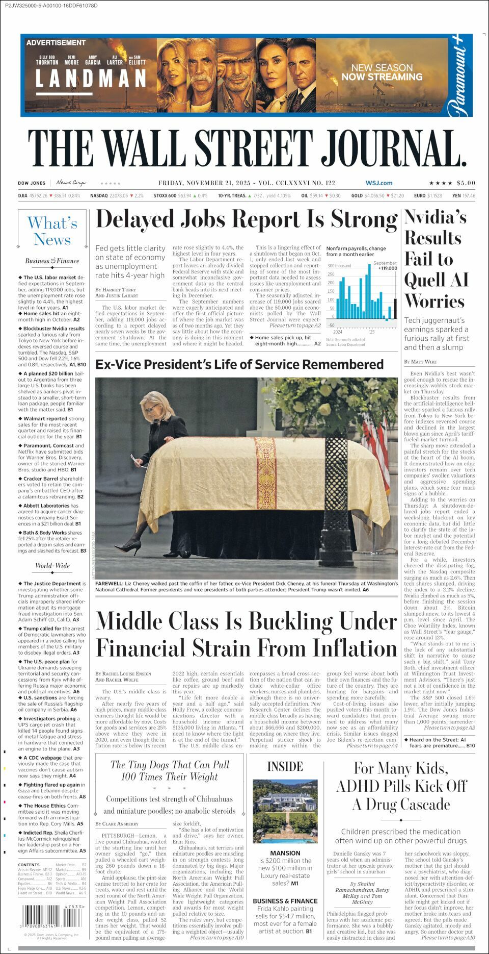 The Wall Street Journal, edición del viernes 21 de noviembre de 2025