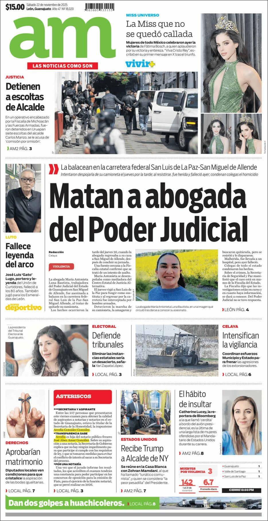 AM de León, edición del sábado 22 de noviembre de 2025