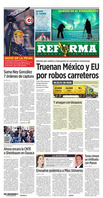 Reforma, edición del domingo 23 de noviembre de 2025